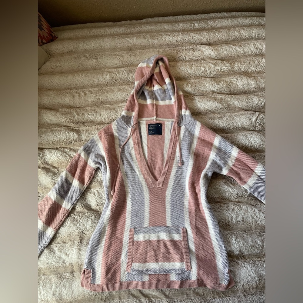 cute american eagle baja hoodie/drug rug